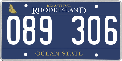 RI license plate 089306