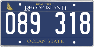 RI license plate 089318