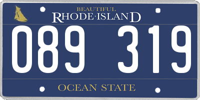 RI license plate 089319
