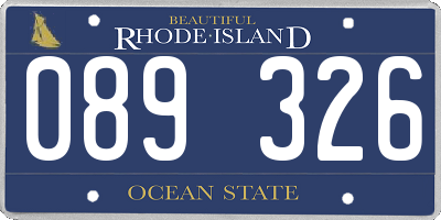 RI license plate 089326