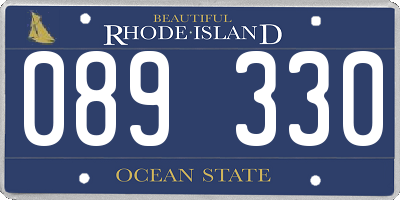 RI license plate 089330