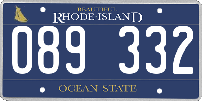 RI license plate 089332