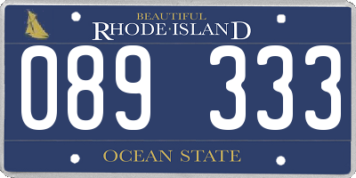 RI license plate 089333