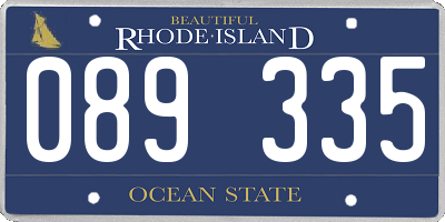 RI license plate 089335