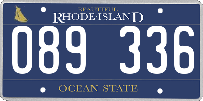 RI license plate 089336