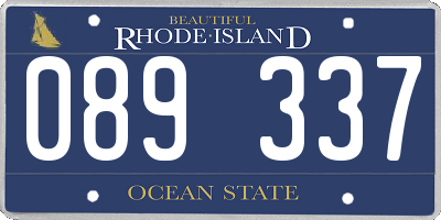 RI license plate 089337
