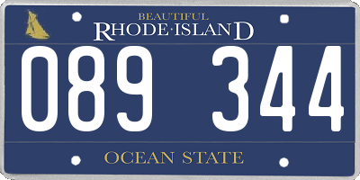 RI license plate 089344