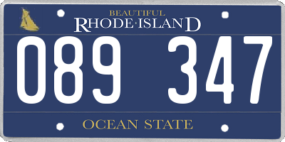 RI license plate 089347