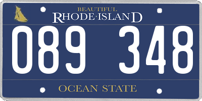RI license plate 089348