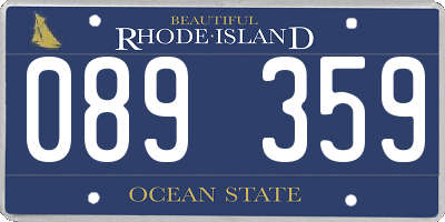 RI license plate 089359
