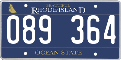 RI license plate 089364