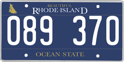 RI license plate 089370