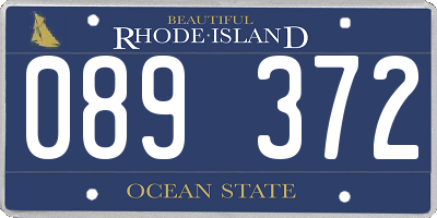 RI license plate 089372