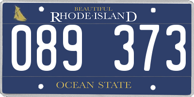 RI license plate 089373