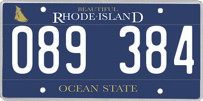 RI license plate 089384