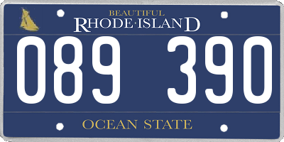 RI license plate 089390