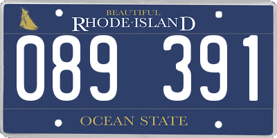 RI license plate 089391