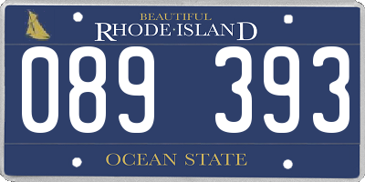 RI license plate 089393