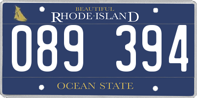 RI license plate 089394