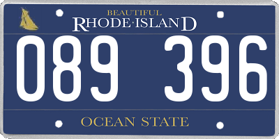 RI license plate 089396