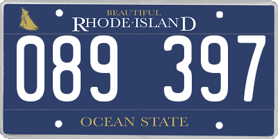 RI license plate 089397