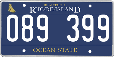 RI license plate 089399