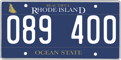 RI license plate 089400