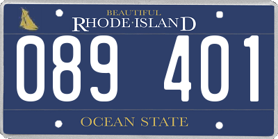 RI license plate 089401