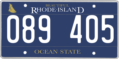 RI license plate 089405