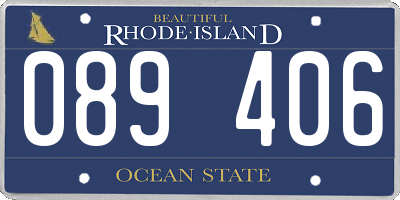 RI license plate 089406