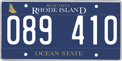 RI license plate 089410