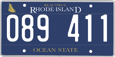 RI license plate 089411