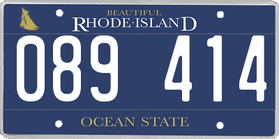 RI license plate 089414