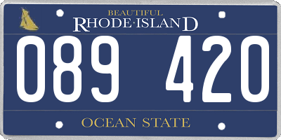 RI license plate 089420