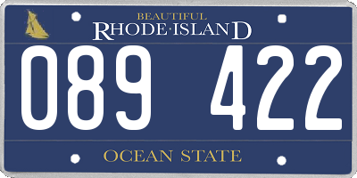 RI license plate 089422