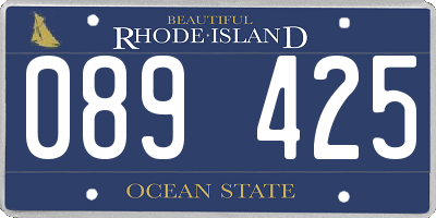 RI license plate 089425