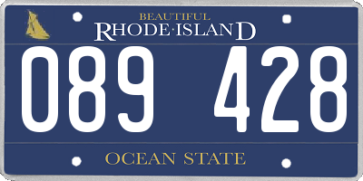RI license plate 089428