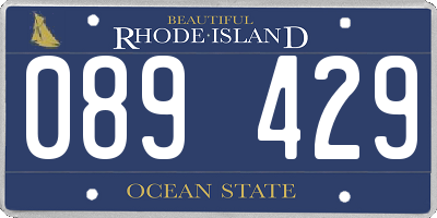 RI license plate 089429