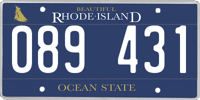 RI license plate 089431