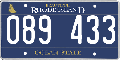 RI license plate 089433