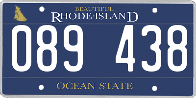 RI license plate 089438