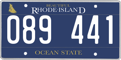 RI license plate 089441