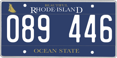 RI license plate 089446