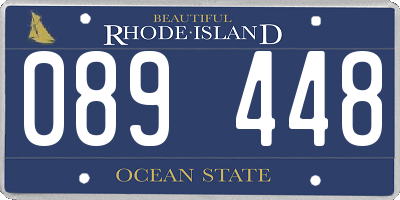 RI license plate 089448