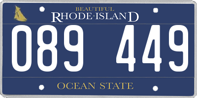 RI license plate 089449
