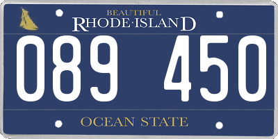 RI license plate 089450