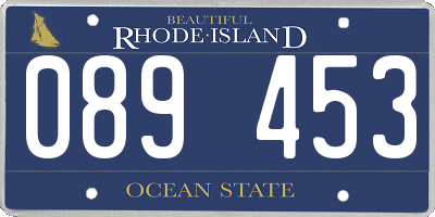 RI license plate 089453
