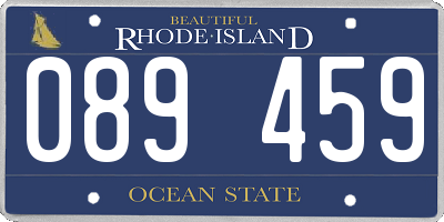 RI license plate 089459