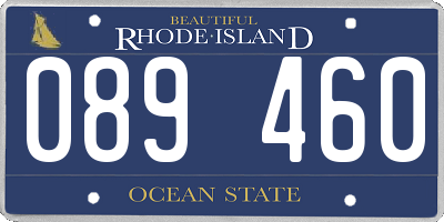 RI license plate 089460