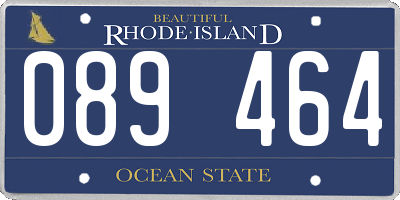 RI license plate 089464